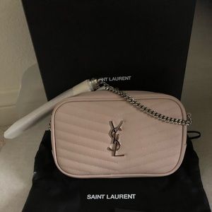 ysl mini lou marble pink